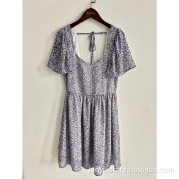 New Design Short Sleeves Beach Lady Dresses